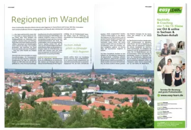 Ausschnitt Zeitungsartikel "Regionen im Wandel"